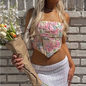 Princess Polly Honey Honey Top Multi NWOT